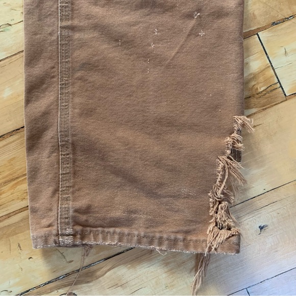 Carhartt B01-M Double Knee Tan Thrashed 33x34 Loose Fit Vintage - Picture 6 of 13